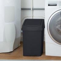 25 Litre Kitchen Bin Waste Dustbin with Swing Lid For Home, Office, Living Room