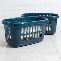 WHAM Casa Hipster Laundry Basket Midnight Navy Stylish & Durable Storage