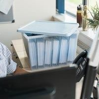 Wham Clear Plastic Storage Box  - Grey / 50L