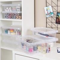 'Wham' 7 Litre Crystal Clear Plastic Storage Box & Clip on Lid - British Made