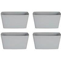 Wham Set Of 4 Grey 30Cm Rectangular Studio Planter Covers