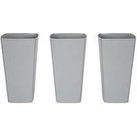 Whatmore 16cm Tall Squared Pot Plant Cover in COOL GREY