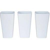 Wham Set Of 3 White 16Cm Tall Studio Planter Covers