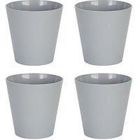 Whatmore 21cm Round Pot Plant Cover in COOL GREY