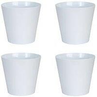 Wham Set Of 4 White 21Cm Round Studio Planter Covers