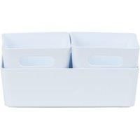 Wham Studio Set of 3 Etched Plastic Storage Basket 2 x 8.01, 11.01