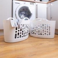 WHAM Flexi 29710 Large Laundry Basket 50 Litres White