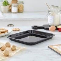 Enamel 30cm Black Roaster 0.6mm Durable Oven Dish Bakeware Cooking Tray Wham