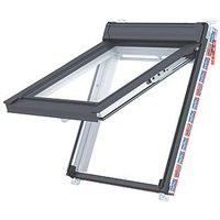 Keylite Manual Top-Hung Grey & White Timber Roof Window Clear 780mm x 980mm (597KK)