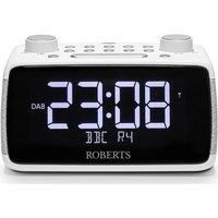 Roberts ORTUS4 FM/DAB/DAB+ Digital Radio with Bluetooth, Alarms and Over-Sized Display, white