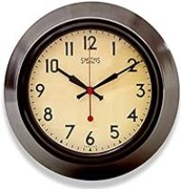 Brown Metal Wall Clock, Smiths Dial - 25.5cm