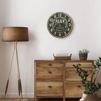 Roger Lascelles Wall Clock, Wood, Black, 36 x 5 x 36 cm