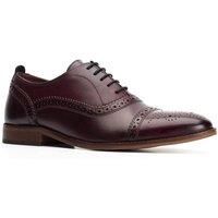Base Cast Washed Mens Smart Shoes Dark Red 9 UK