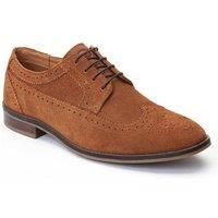 Base London Men's Twain Brogue Shoe in Light Brown | Size: 11