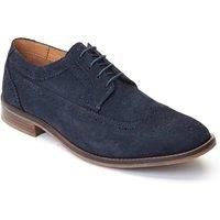 Base London Men's Twain Brogue Shoe in Navy | Size: 6