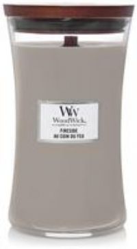 Woodwick Large Hourglass Scented Candle | Fireside | with Crackling Wick | Burn Time: Up to 130 Hours, Fireside