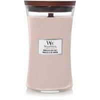 Woodwick Large Hourglass Scented Candle | Vanilla & Sea Salt | with Crackling Wick | Burn Time: Up to 130 Hours Paraffin, Vanilla and Sea Salt