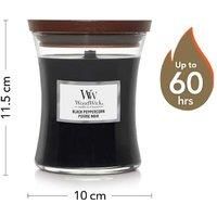 WoodWick Medium Hourglass Scented Candle with Crackling Wick, Black Peppercorn, Up to 60 Hours Burn Time, Black Peppercorn