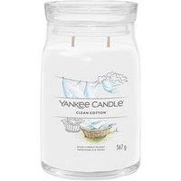 Yankee Candle Signature Scented Candle | Clean Cotton Large Jar Candle with Double Wicks | Soy Wax Blend Long Burning Candle | Perfect Gifts for Women