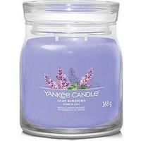 Yankee Candle Signature Scented Candle | Lilac Blossoms Medium Jar Candle with Double Wicks | Soy Wax Blend Long Burning Candle | Perfect Gifts for Women (1629997E)