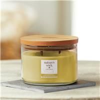 Natures Wick Large Candle with Lid - Sun Ripened & Pear