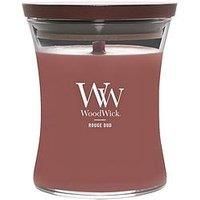 WoodWick Scented Candle with Crackling Wick | Rouge Oud Medium Hourglass Candle | Long Burning Candles: Up to 60 Hours | Perfect Gifts for Women