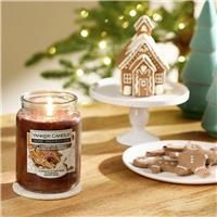 Yankee Candle Gingerbread Jingle Large jar 538g | Long Burning Candles: up to 150 Hours, Ideal Gifts for Women, Yankee Candle Large, Candles