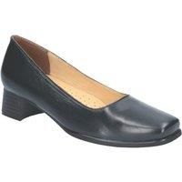 Amblers Walford navy leather wide-fit ladies court shoe