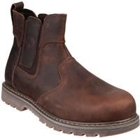Amblers FS165 SBP brown leather steel toe/midsole safety dealer work boot