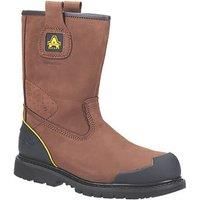 Amblers FS223 S3 brown waterproof composite safety rigger boot with midsole