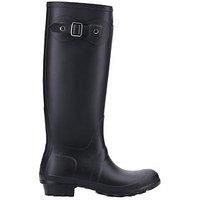Womens Black Classic Style Buckled Long Leg Sandringham Welly by Cotswold