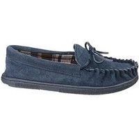 Cotswold Alberta Mens Suede Moccasin in Navy - Size 8 UK - Blue
