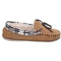 Cotswold Kilkenny Slip on Moccasin Slipper Womens Tan