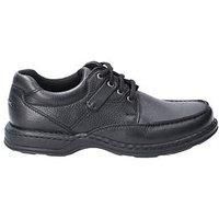 Hush Puppies Randall II Mens Black Lace up Leather Casual Oxford Shoes