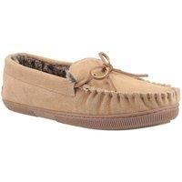 Hush Puppies Ace Mens Moccasin & Full Slippers Tan 11 UK