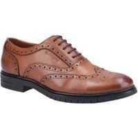 Hush Puppies Santiago Mens Brogue Formal Smart MEMORY FOAM Shoe Tan