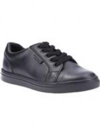 Hush Puppies Boys Sam Senior School Uniform Shoe, Black, 4 UK Child