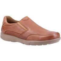 Hush Puppies Aaron Premium Leather Mens Designer Slip On Shoes Brown