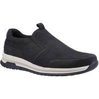 Hush Puppies Cole Mens Black Smart Casual Slip On Leather Trainers Shoes