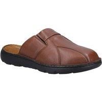 Hush Puppies Mens Leather Mule Sandals Carson Brown Shoes
