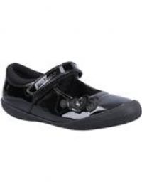 Hush Puppies Baby Girls Rosanna Patent Infant School Uniform Shoe, Black, 7 UK Child