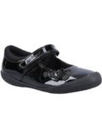 Hush Puppies Baby Girls Rosanna Patent Infant School Uniform Shoe, Black, 11 UK Child