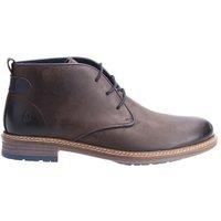 Hush Puppies Jonas Mens Lace Up Brown Leather Chukka Ankle Boots Size 7-12