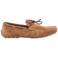 Hush Puppies Reuben Mens Slip On Moccasin Loafers Boat Shoes Brown Size 6-12