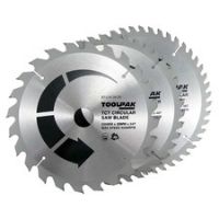 Toolpak 235mm x 30mm Bore x 24/40/48 Tooth 3 Pack Circular Saw Blades, BY235-30