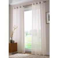 Plain Voile Panel Eyelet Curtain Panels Ring Top Sheer Net Curtains Voiles