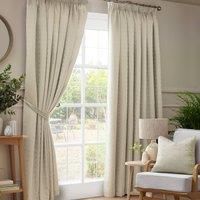 Essential Living Adiso Pencil Pleat Taped Top Curtains Cream 229cm x 183cm