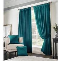 Tony/'s Textiles Madison Teal Tape Top Curtains 66" Wide x 54" Drop
