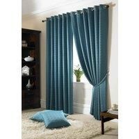 Tony/'s Textiles Madison Eyelet Teal Curtains 66" Wide x 72" Drop