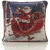 Sleigh Christmas Edition Tapestry Unfilled Cushion Covers 17" X 17"